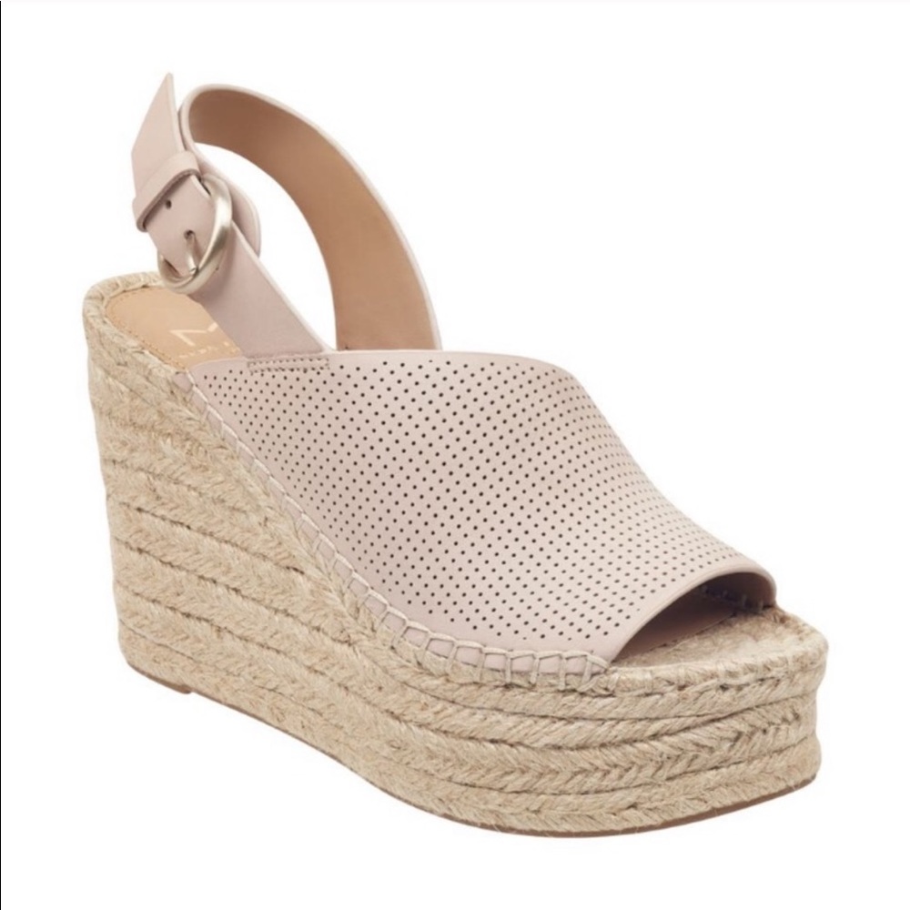 Marc Fisher Blush Andela Espadrille Wedge Sandals